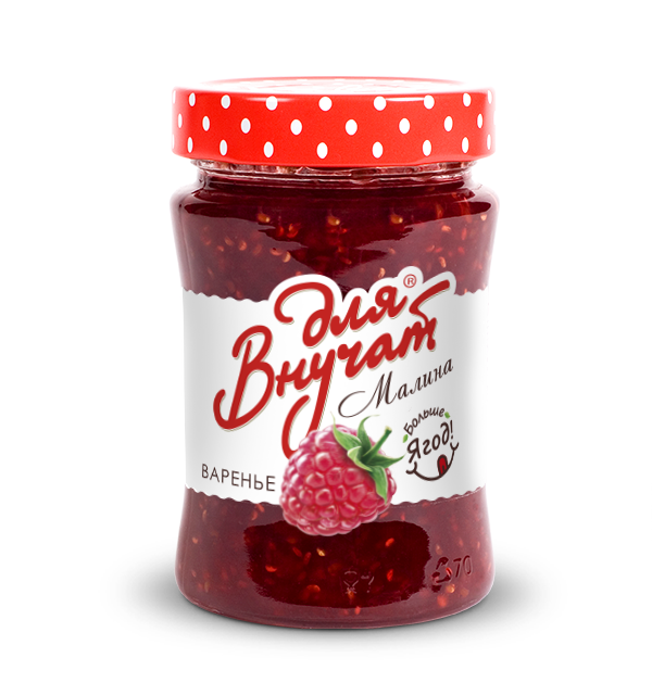 "ДЛЯ ВНУЧАТ" ВАРЕНЬЕ МАЛИНОВОЕ 340Г