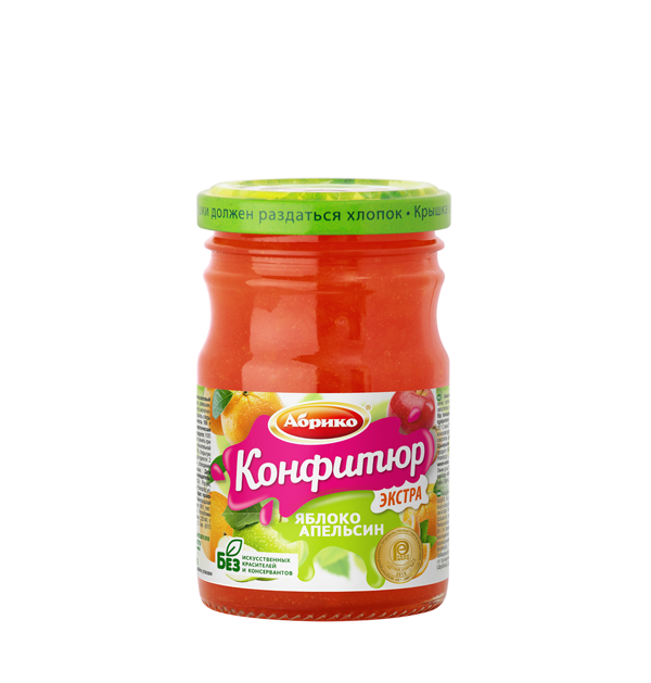 "АБРИКО" КОНФИТЮР ЯБЛОЧНО-АПЕЛЬСИНОВЫЙ С ЦЕДРОЙ 250Г