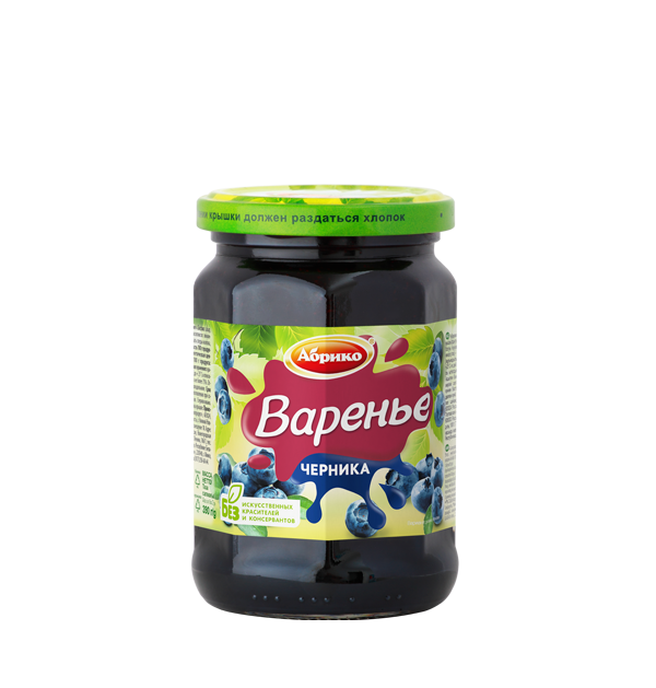"АБРИКО" ВАРЕНЬЕ ЧЕРНИКА 390Г